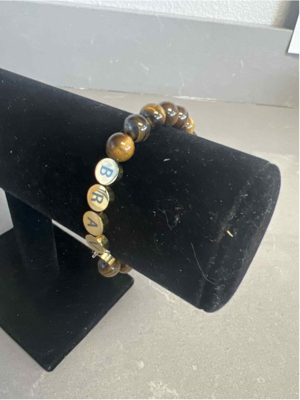 Cape Diablo BRAVE Tiger’s Eye Stretch Bracelet Handmade Gemstone Beaded Jewelry
